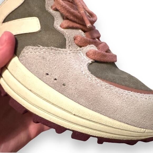 Veja‎ Venturi Suede Khaki Sable Oxford Grey Lace Up Dad Sneakers Sz 7 / 38 - Picture 9 of 10